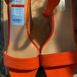 INC high heels. Worn once. Little too high for me but beautiful. Bright orange